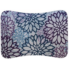 Modern Floral Pop Velour Seat Head Rest Cushion by JezebelDesignsStudio