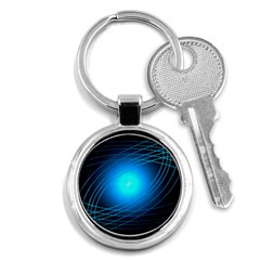 Blue Elliptical Key Chains (round)  by JezebelDesignsStudio