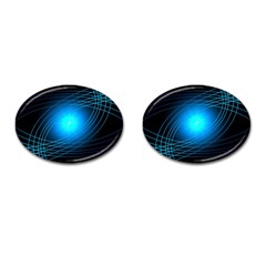 Blue Elliptical Cufflinks (oval)