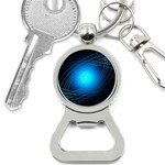 Blue Elliptical Bottle Opener Key Chains Front