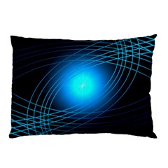 Blue Elliptical Pillow Case (two Sides) by JezebelDesignsStudio