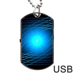 Blue Elliptical Dog Tag Usb Flash (two Sides) by JezebelDesignsStudio