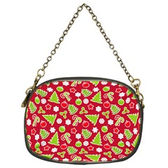 Christmas Paper Scrapbooking Pattern Chain Purse (one Side) by Mariart