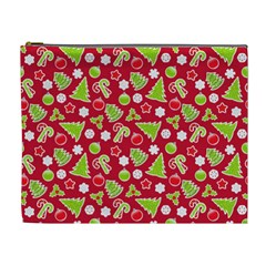 Christmas Paper Scrapbooking Pattern Cosmetic Bag (XL)