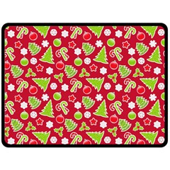 Christmas Paper Scrapbooking Pattern Fleece Blanket (Large) 