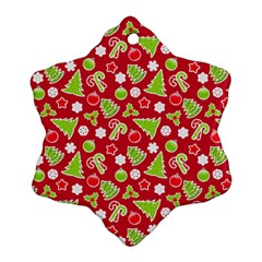 Christmas Paper Scrapbooking Pattern Snowflake Ornament (Two Sides)