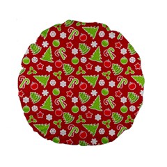 Christmas Paper Scrapbooking Pattern Standard 15  Premium Round Cushions by Mariart