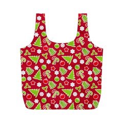 Christmas Paper Scrapbooking Pattern Full Print Recycle Bag (M)