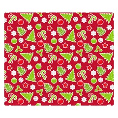 Christmas Paper Scrapbooking Pattern Double Sided Flano Blanket (Small) 