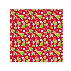 Christmas Paper Scrapbooking Pattern Small Satin Scarf (Square)