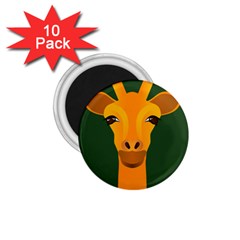 Giraffe Animals Zoo 1 75  Magnets (10 Pack)  by Mariart