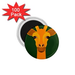 Giraffe Animals Zoo 1 75  Magnets (100 Pack)  by Mariart