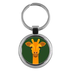 Giraffe Animals Zoo Key Chains (round)  by Mariart