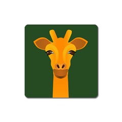 Giraffe Animals Zoo Square Magnet by Mariart