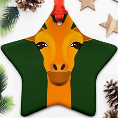 Giraffe Animals Zoo Star Ornament (two Sides) by Mariart