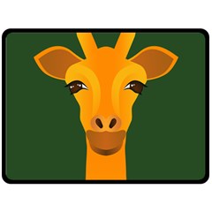 Giraffe Animals Zoo Double Sided Fleece Blanket (large)  by Mariart