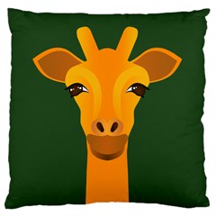 Giraffe Animals Zoo Large Flano Cushion Case (two Sides) by Mariart