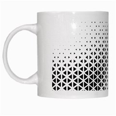 Geometric Abstraction Pattern White Mugs