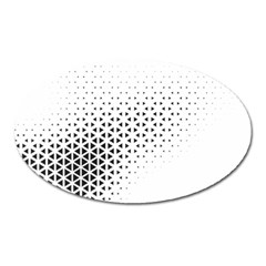 Geometric Abstraction Pattern Oval Magnet by Mariart