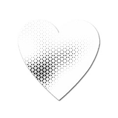 Geometric Abstraction Pattern Heart Magnet