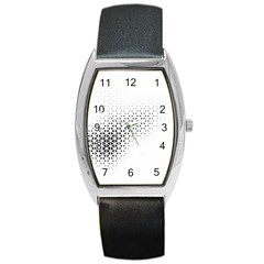 Geometric Abstraction Pattern Barrel Style Metal Watch