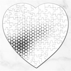 Geometric Abstraction Pattern Jigsaw Puzzle (Heart)