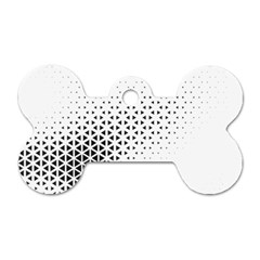 Geometric Abstraction Pattern Dog Tag Bone (Two Sides)