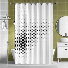 Geometric Abstraction Pattern Shower Curtain 48  x 72  (Small) 