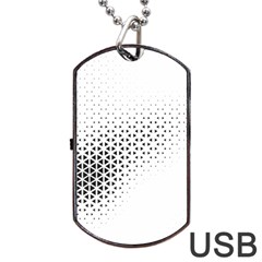 Geometric Abstraction Pattern Dog Tag USB Flash (Two Sides)