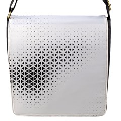 Geometric Abstraction Pattern Flap Closure Messenger Bag (S)