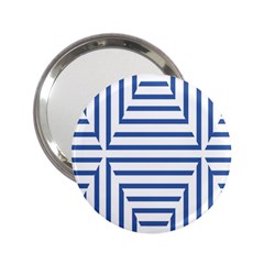 Geometric Shapes Stripes Blue 2 25  Handbag Mirrors by Mariart