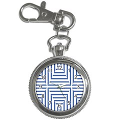 Geometric Shapes Stripes Blue Key Chain Watches by Mariart