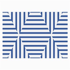 Geometric Shapes Stripes Blue Large Glasses Cloth (2-side) by Mariart