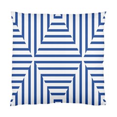 Geometric Shapes Stripes Blue Standard Cushion Case (two Sides) by Mariart