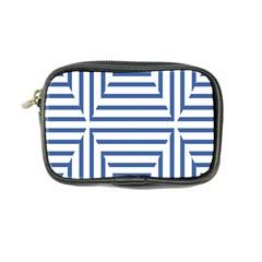 Geometric Shapes Stripes Blue Coin Purse by Mariart