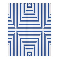 Geometric Shapes Stripes Blue Shower Curtain 60  X 72  (medium)  by Mariart