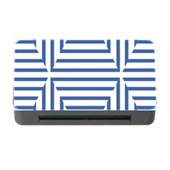 Geometric Shapes Stripes Blue Memory Card Reader With Cf by Mariart