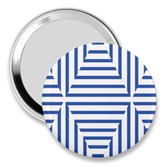 Geometric Shapes Stripes Blue 3  Handbag Mirrors by Mariart