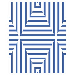 Geometric Shapes Stripes Blue Drawstring Bag (small) by Mariart