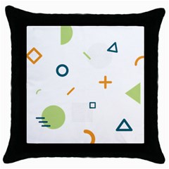 Geometry Triangle Line Throw Pillow Case (black) by Mariart