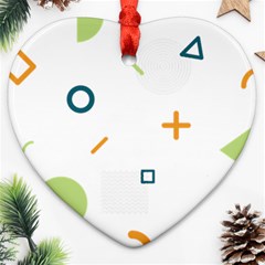 Geometry Triangle Line Heart Ornament (two Sides) by Mariart