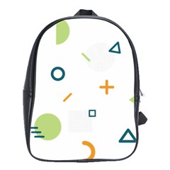 Geometry Triangle Line School Bag (large) by Mariart