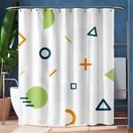 Geometry Triangle Line Shower Curtain 60  x 72  (Medium)  60 x72  Curtain