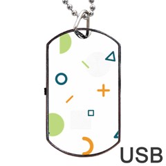 Geometry Triangle Line Dog Tag Usb Flash (two Sides) by Mariart