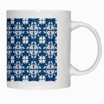 Flower Decorative Ornamental White Mugs Right