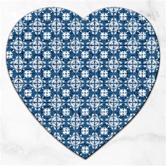 Flower Decorative Ornamental Jigsaw Puzzle (heart) by Mariart