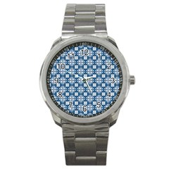 Flower Decorative Ornamental Sport Metal Watch by Mariart