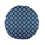 Flower Decorative Ornamental Standard 15  Premium Flano Round Cushions Front