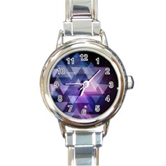 Geometric Triangle Round Italian Charm Watch by Mariart