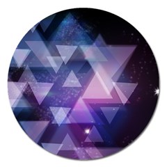 Geometric Triangle Magnet 5  (round) by Mariart